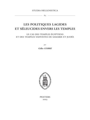 cover image of Les politiques lagides et seleucides envers les temples